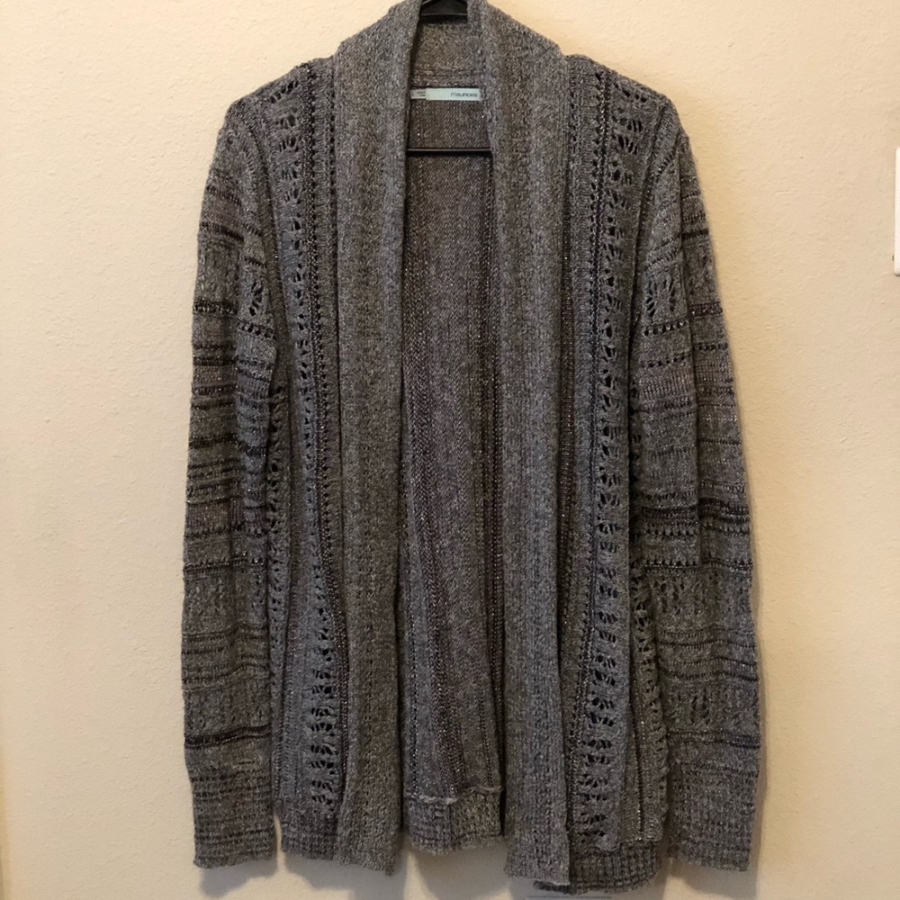 Gray and black sweater